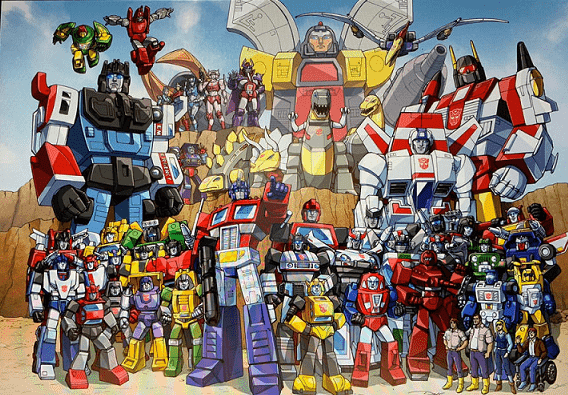 Transformers Autobots 85 cartoon team shot